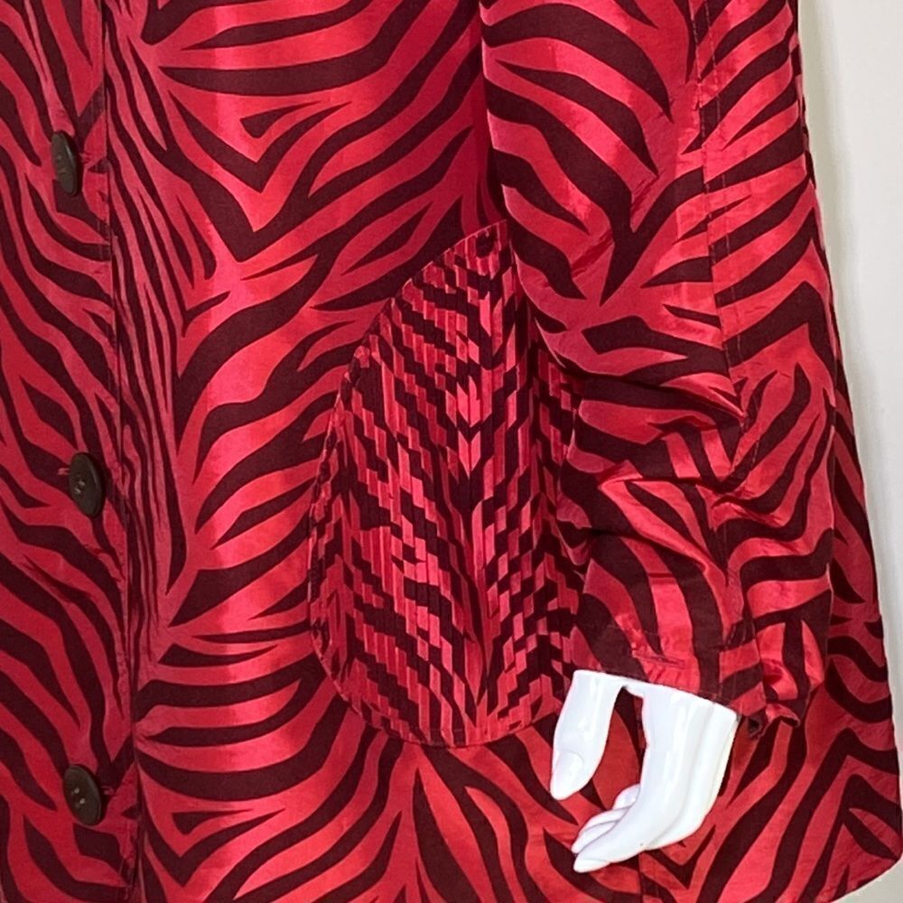 UBU Reversible Zebra Print Satin Car Length Coat - As New - Picture 5 of 16